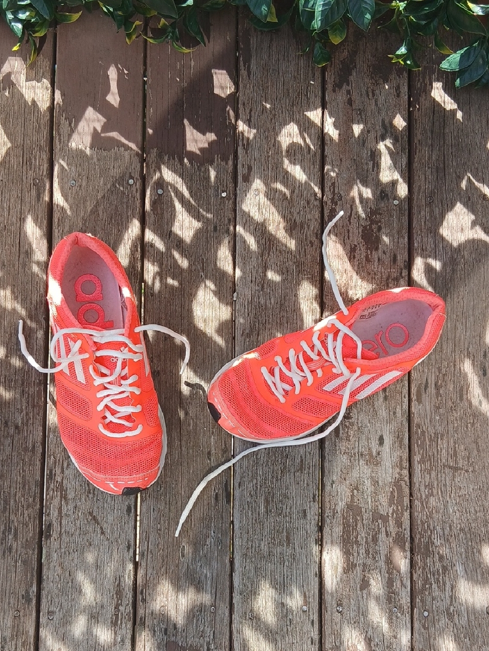 adidas Coral-Pink Athletic Sneakers with White Insole Tag
